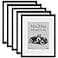 VCK 16x20 Frames 5 Pack Natural Wood Grain Black Oak HD Glass Display 11x14 Picture with Mat or 16x20 Picture without Mat Wall Hanging