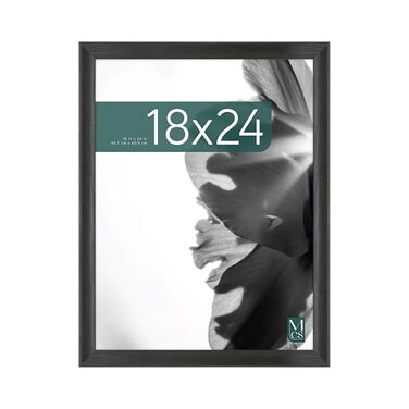 MCS Classic Studio Gallery Frame Black Woodgrain 18 x 24 in Single Classic Black
