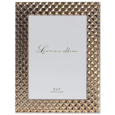 Lawrence Frames Metal Frame Diamond Pattern Gold 5x7