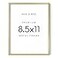 HAUS AND HUES 85x11 Gold Picture Frame Modern Aluminum Wall Art Display Lightweight 85x11 Frame for Documents Certificates Photos ReadytoHang Vertically Horizontally