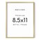 HAUS AND HUES 85x11 Gold Picture Frame Modern Aluminum Wall Art Display Lightweight 85x11 Frame for Documents Certificates Photos ReadytoHang Vertically Horizontally