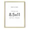 HAUS AND HUES 85x11 Gold Picture Frame Modern Aluminum Wall Art Display Lightweight 85x11 Frame for Documents Certificates Photos ReadytoHang Vertically Horizontally