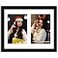 DUENPY 8x10 Double Picture Frame White Mat For Displaying Two 4x6 Pictures Photo Frame for Wall Mounting or Tabletop Black