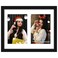 DUENPY 8x10 Double Picture Frame White Mat For Displaying Two 4x6 Pictures Photo Frame for Wall Mounting or Tabletop Black