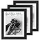TENIBYC 8x10 Picture Frame Set 3 Pack Textured Black Solid Wood HD Tempered Glass Gallery Photo Frame Table or Wall Display