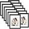Picrit 8x12 Picture Frame Set of 12 Display 6x8 with Mat or 8x12 without Mat Photo Frames for Wall Mounting or Table Top Display Black