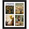 DUENPY 12x16 Picture Frame 5x7 Collage Picture Frame Displays Four 5x7 inch Photos or 12x16 Without Mat for Available Horizontal Wall Mounting Display and Vertical Black