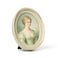 AELS 4x6 Inch Vintage Picture Frame Elegant Antique Photo Frames with Glass Front Photo Display Tabletop Wall Hanging Gift Ideas Oval Sage Green with Gold Trim