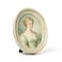 AELS 4x6 Inch Vintage Picture Frame Elegant Antique Photo Frames with Glass Front Photo Display Tabletop Wall Hanging Gift Ideas Oval Sage Green with Gold Trim
