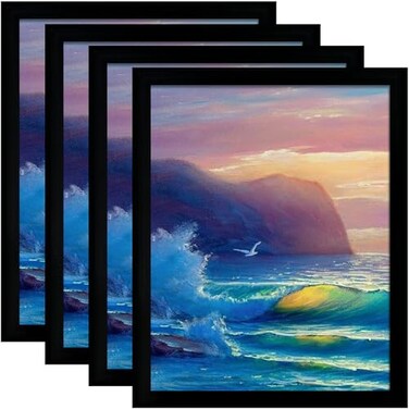 SESEAT 18x24 Frame Wall Gallery Poster Picture Frame Black Pack of 4