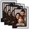 IZIDDO 4x6 Picture Frames Set of 4 Black Glass Photo Framefor Wall Mount or Tabletop Standing Gift Picture Frame Horizontally or Vertically 4x6 Black or Sparkling silver Randomly