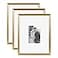 Kate and Laurel Adlynn Rectangle Picture Frame Set of 3 11 x 14 matted to 5 x 7 Gold Modern Glam ThreePiece Frame Set for Gallery Wall Frame Set in Living Room Wall Decor