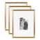 Kate and Laurel Adlynn Rectangle Picture Frame Set of 3 11 x 14 matted to 5 x 7 Gold Modern Glam ThreePiece Frame Set for Gallery Wall Frame Set in Living Room Wall Decor