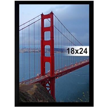 BESCRCL 18x24 Frame Wall Hanging Photo Frame 18 x 24 Poster Frame Black 1 Pack