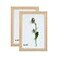 Atryinous 4x6 Picture Frame Set of 2 Solid Oak Wood 4 x 6 Photo Frames with Plexiglass Cover for Tabletop or Wall Hanging Display Gallery Collage Decor