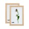 Atryinous 4x6 Picture Frame Set of 2 Solid Oak Wood 4 x 6 Photo Frames with Plexiglass Cover for Tabletop or Wall Hanging Display Gallery Collage Decor
