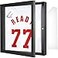 Dunkive 1 Pack T Shirt Display Frame 113 X 113 Black Imitation Wood T Shirt Frame with 98 UV Protection Acrylic 1 Depth of Usable Space Shadow Box Display Case for Shirts Jerseys Memorabilia