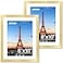 FIXSMITH 8x10 Picture Frame Set of 2 Gold Picture Frames Collage for Tabletop or Wall Display Photo Frame with HD Plexiglass Display Pictures 5x7 with Mat or 8x10 Without Mat