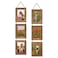 ccdcc 4x6 Collage Picture Frames Set of 2 Rustic Wooden Real Glass Vertical Hanging 3 Opening 4 by 6 Photo Frame Rustic Brown
