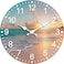 EZXZZ Sea Beach Blue Sky Sand 8 Inch Small Wooden Wall Clock Silent NonTicking Battery Operated Decorative Clock for Kitchen Home Bedroom and Office
