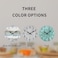 HYLANDA Wall Clock Silent Non Ticking Wall Clocks Battery Operated Rustic Wooden Clocks Decorative for Kitchen Bathroom Bedroom Living Room 8 Inch