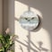 HYLANDA Wall Clock Silent Non Ticking Wall Clocks Battery Operated Rustic Wooden Clocks Decorative for Kitchen Bathroom Bedroom Living Room 8 Inch