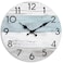 KECYET Wall Clock Silent NonTicking Wooden Clocks Battery Operated 8 Inch Small Country Retro Rustic and Beach Style Decorative for Kitchen Home Bathroom Bedroom Blue