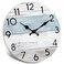 KECYET Wall Clock Silent NonTicking Wooden Clocks Battery Operated 8 Inch Small Country Retro Rustic and Beach Style Decorative for Kitchen Home Bathroom Bedroom Blue