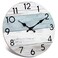 KECYET Wall Clock Silent NonTicking Wooden Clocks Battery Operated 8 Inch Small Country Retro Rustic and Beach Style Decorative for Kitchen Home Bathroom Bedroom Blue