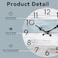 KECYET Wall Clock Silent NonTicking Wooden Clocks Battery Operated 8 Inch Small Country Retro Rustic and Beach Style Decorative for Kitchen Home Bathroom Bedroom Blue