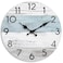 KECYET Wall Clock Silent NonTicking Wooden Clocks Battery Operated 8 Inch Small Country Retro Rustic and Beach Style Decorative for Kitchen Home Bathroom Bedroom Blue