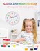 Lantoo Silent Kids Wall Clock NonTicking BatteryPowered Ideal for Teaching Time and Stylish Dcor in Any Room 8 Inch