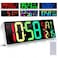 CYMHCHL Large Digital Wall Clock Large Display 172 Big Digital Timer with 9 Groups Timer Remote Control for Gym Classroom 10 Colors Available for LED Wall Clock with Temperature Date Week DST Dynamic