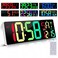 CYMHCHL Large Digital Wall Clock Large Display 172 Big Digital Timer with 9 Groups Timer Remote Control for Gym Classroom 10 Colors Available for LED Wall Clock with Temperature Date Week DST Dynamic
