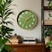 Mosewa Wall Clock 8 Inch Battery Operated Silent NonTicking Modern Analog Clock Decorative for Kitchen Bedroom OfficeOlive Green and Gold