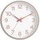 Roymnie Wall Clock Silent Wall Clocks Battery Operated 8 InchModern Non Ticking Analog Clock Decorative for Kitchen Office Bathroom BedroomWhite Rose Gold