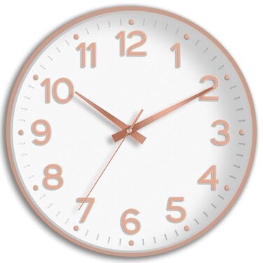 Roymnie Wall Clock Silent Wall Clocks Battery Operated 8 InchModern Non Ticking Analog Clock Decorative for Kitchen Office Bathroom BedroomWhite Rose Gold