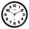 Sharp Atomic Analog Wall Clock 12 Black Stylish Frame Sets Automatically Battery Operated Easy to Read Easy to Use Modern Design and Style