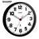 Sharp Atomic Analog Wall Clock 12 Black Stylish Frame Sets Automatically Battery Operated Easy to Read Easy to Use Modern Design and Style