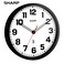 Sharp Atomic Analog Wall Clock 12 Black Stylish Frame Sets Automatically Battery Operated Easy to Read Easy to Use Modern Design and Style