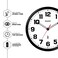 Sharp Atomic Analog Wall Clock 12 Black Stylish Frame Sets Automatically Battery Operated Easy to Read Easy to Use Modern Design and Style