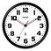 Sharp Atomic Analog Wall Clock 12 Black Stylish Frame Sets Automatically Battery Operated Easy to Read Easy to Use Modern Design and Style
