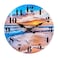 jomparis Wall Clock Battery Operated Beach Coastal Theme Indoor Outdoor Waterproof Decor for Bathroom Bedroom Patio Pool Home 8 InchBlue