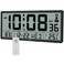 WallarGe Atomic Clock with Indoor Outdoor Temperature Easy to Read Self Setting 145 Jumbo Auto Set Digital Wall Clock Battery Operated