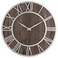 Oldtown Clocks Oldtown Farmhouse Metal Solid Wood Noiseless Wall Clock Dark Brown 24inch
