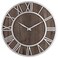 Oldtown Clocks Oldtown Farmhouse Metal Solid Wood Noiseless Wall Clock Dark Brown 24inch