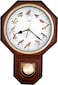 JUSTIME Unique 12 North America Birds Song Schoolhouse Pendulum Wall Clock Chimes Every Hour Melody Made in Taiwan TCBDPPOWLDW Dark Wood