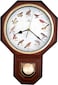 JUSTIME Unique 12 North America Birds Song Schoolhouse Pendulum Wall Clock Chimes Every Hour Melody Made in Taiwan TCBDPPOWLDW Dark Wood