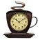Park Madison Coffee Cappuccino Cup 10 Inch Quality Quartz Battery Operated 3D Easy to Read HomeOfficeKitchenClassroomSchool Clock Classic Movement