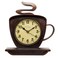 Park Madison Coffee Cappuccino Cup 10 Inch Quality Quartz Battery Operated 3D Easy to Read HomeOfficeKitchenClassroomSchool Clock Classic Movement